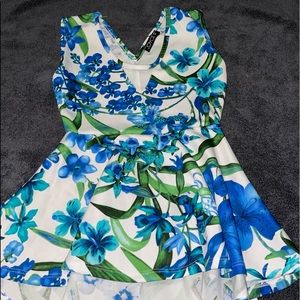 High Low Peplum floral tank size Small